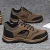 Zapatos Deportivos Transfronterizos para Personas de Mediana Edad y Mayores, Zapatos para Caminar para Personas Mayores, Zapatos de Senderismo para Exteriores, Zapatos para Hombre, Antideslizantes, Impermeables y Resistentes al Desgaste