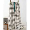 Calças Finas de Perna Larga Femininas para Primavera, Calças Anti-Mosquito, Adequadas para Mães de Meia-Idade e Idosas, Podem Ser Usadas ao Ar Livre, Pijama de Verão Plus Size