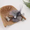2025 Sombrero de Malla Ruili para Mujer Accesorios Broche Estilo Coreano Ropa Flor Versátil Fuente de Primera Mano 1179