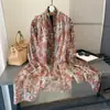 Bufanda Chal de Seda Brocado Nube Fina de Verano Estilo Vacaciones en la Playa para Mujer, Toalla de Playa Oversize, Decoración Versátil para Mamá