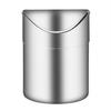 Bote de basura de escritorio de acero inoxidable bote de basura moderno simple bote de basura doméstico mini bote de basura mesita de noche mesa de café bote de basura pequeño