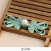 Botões de Prato Cheongsam Novos Botões Chinoiserie Tecidos à Mão Orelhas de Coelho de Pérola Botões de Tecido de Cauda Longa Tendência Nacional Acessórios Decorativos