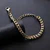 Pulseira Masculina Caesar Estilo Hip-Hop Agressivo em Aço Titânio Aço Inoxidável Europeu e Americano Ajustável Estilo Hong Kong Versátil Estilo Retro Não Cai