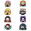 Kimetsu no Yaiba versión Q caricatura insignia broche de aleación accesorios periféricos de anime accesorios unisex comercio exterior transfronterizo