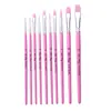 Set de 10 Pinceles de Arte Transfronterizo Pluma para Pintura Corporal Pluma de Contorno Repujado Pincel DIY para Rostro Infantil Venta al Por Mayor