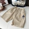 Ropa de Verano 2026 para Niños, Shorts de Algodón Lavado Suave Estilo Coreano de Dibujos Animados para Niños Mayores