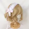 Faixa de Cabelo Cruzada Y2K Harajuku Japonesa Feita à Mão Doença Subcultural Rosa Água Fofa Mina