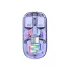 Ratón Inalámbrico Transparente de Doble Modo Fv-T7 2.4G/Bluetooth 5.0 Ratón Recargable con Diseño Magnético e Iluminación RGB En Stock