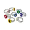 Anillo de Resina de Girasol Colorido Japonés y Coreano Transfronterizo Más Vendido Joyería Anillo Decorativo de Flor Exquisita Venta al Por Mayor