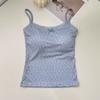 Atuendo Dopamina de Verano con Camisola de Encaje Floral Acolchada sin Mangas para Mujer 2026