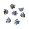 Hada Flor de Lirio del Valle de Vidrio Gradiente Flor Colorida Tapa Colgante para Joyería Hecha a Mano DIY Accesorios Colgante Pendientes Collar Materiales para Cuentas