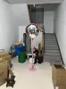 Espelho Grande Angular Rosa para Compras ao Ar Livre, Local para Fotos de Casamento, Espelho Refletivo, Decoração de Foto para Celebridade da Internet, Espelho Engraçado com Grafite