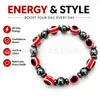 Moda Europeia e Americana Pulseira Elástica Pulseira de Pedra da Vesícula Negra para Homens e Mulheres Pedra de Energia Joia de Pedra da Vesícula Negra Presente Pulseira Maçã