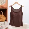 Camisola Cuadrada de Mezcla de Lana para Primavera y Otoño para Mujer con Copas, Alta Elasticidad, Corte Ajustado, Tirantes Anchos, Prenda Base