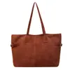 Bolsa Tote Feminina Nova Transfronteiriça, Estilo Retrô, Fashion e Versátil, Veludo de Couro de Veado, Bolsa de Ombro de Alta Qualidade, Bolsa para o Dia a Dia