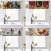Nuevo producto transfronterizo: Cortina Pequeña con Estampado de Gallo Estilo Campestre para Decoración de Ventana de Sala de Estar en Casa, Media Cortina de Tela, Se Puede Hacer Según Tu Propio Diseño