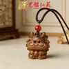 Colgante Zodiaco Tigre de Sándalo Verde Yiming Xianyuan Colgante Dragón de Madera Llavero de Coche Cadena para Teléfono Móvil de Pareja