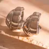 Pendientes Redondos Europeos y Americanos Transfronterizos de Plata Geométricos Multicapa, Lujo Ligero, Sensación de Alta Gama, Estilo Minimalista, Pendientes de Moda para Mujer