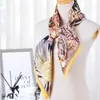 Estilo K Lenço Quadrado 90 Elegante Seda de Imitação Sarja Feminina Decorativo Lenço de Seda Feminino Toque de Seda DIY Lenço Fino de Seda