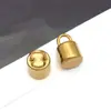 Pingente Chave Cadeado Coração Liso de Aço Inoxidável Pulseira Colar Banhado a Vácuo Acessórios de Joias DIY