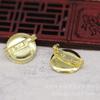 Yiwu hilo dorado conservador del color chapado en oro DIY bandeja redonda material de accesorios para broche de metal cubierta redonda imperdible B251