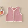 Chaleco Engrosado para Niños y Niñas, Nuevo Estilo Otoño e Invierno, Ropa Exterior sin Mangas, Forro Polar para Calidez, para Bebés y Niños Pequeños, Chaleco de Polar Ollie, Moderno, Dropshipping