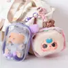 Bolsa para Bebé de 13 cm Bolsa con Colgante Transparente Cuadrada de PVC Bolsa para Guardar Muñecas Bolsa de Dolor de Muñeca de Juego Moderna Muñeca Pequeña Bolsa con Colgante