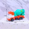 Decoración de Pastel Excavadora Bulldozer Excavadora Vehículo de Construcción Excavadora Infantil Señal de Bloqueo Vial Señal de Tráfico Decoración