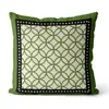 Cojín Decorativo para Sofá Estilo Medieval Color Verde Oliva, Cojín Geométrico Retro para Cabecera, Cojín Decorativo para Sala de Estar Estilo Chino Nuevo, Dropshipping