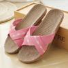 Pantuflas de Lino para el Hogar de Verano para Mujer Verano Interior Hogar Pareja Hombres con Suela Gruesa Fabricante Mayorista Antideslizantes