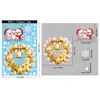 Decoraciones Navideñas Ciervo Dorado Muñeco de Nieve Pegatinas Electrostáticas Suministros para Fiesta Navideña Guirnalda Cálida de Iglú Pegatinas para Ventana