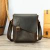 Bolsa de Ombro Masculina Marant de Couro Bolsa Transversal de Couro Genuíno de Alta Qualidade Couro Crazy Horse Retrô Casual Bolsa de Ombro Masculina Moderna