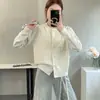 Estilo Coreano Primavera y Otoño Nuevo Tres Dimensiones Industria Pesada Encaje Lazo Todo Fósforo Suave Dulce Estilo Suéter de Punto Cárdigan Cuello Redondo