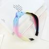 Scrunchie Tie-Dye Transfronteiriço Europeu e Americano para Mulheres, Elástico de Tecido Amarrado Regular, Faixa de Cabelo Fashion e Simples de Celebridade da Internet