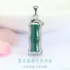 Pendente de Bambu de Jade Natural Grau A Colar de Jade Água Azul Atacado Transmissão ao Vivo S5122502