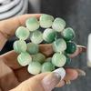 Pulsera de raíz de bodhi de jade blanco boutique natural, rara, con cuentas de alto brillo en degradado violeta, rosario para hombres y mujeres, pulsera al por mayor