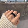 Primavera Nuevo Lindo Anillo de Corazón de Terciopelo para Niña Corea del Sur Dongdaemun Anillo Abierto de Lazo Flocado Dulce