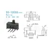 Interruptor de alternância interruptor deslizante SS-12E03G3 três pernas 2 engrenagens interruptor de alternância plugue lateral interruptor deslizante de pé curvo