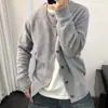 Nuevos suéteres de punto para otoño e invierno para hombres y parejas, chaquetas cárdigan, cuello redondo simple, estilo old money, venta al por mayor de fábrica transfronteriza
