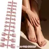 Tiras de Uñas de Pies de Alto Brillo Más Vendidas de Amazon, Paquete de 24 Piezas, Parches para Uñas de Color Sólido, Sin Sellador, Uñas Postizas