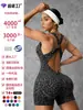 Mono de Yoga con Estampado de Leopardo Transfronterizo de Verano Estilo Europeo y Americano Mono Cruzado sin Costuras de Cintura Alta Ropa Deportiva de Fitness Yoga