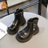 Botas de cuero para niñas, nueva colección otoño 2026, suela blanda, antideslizantes, estilo retro tipo Dr. Martens para niños, adecuadas para niñas de tallas medianas y grandes, botines estilo británico