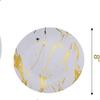 Conjunto de 25 Peças Prato de Jantar de Plástico Rígido Branco Prato Preto Bronzeado Conjunto de Pratos de Natal Prato de Jantar Descartável Prato de Jantar Transfronteiriço