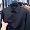Camisa Polo de Manga Larga para Hombre de Otoño Nueva, de Alta Calidad, Transfronteriza, Casual, Versátil, Color Sólido, Camiseta de Negocios con Cuello