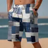Pantalones Cortos Casuales de Playa para Hombre de Verano Transfronterizos Estampado Digital 3D Moda Deportiva Vacaciones Hawai