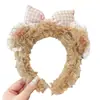 Diadema esponjosa para lavarse la cara, nuevo y lindo diseño de dibujos animados para mujer 2026, adecuada para usar con mascarillas faciales, muñequera, liga para el pelo, diadema, accesorio para el pelo