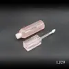 Material de Embalaje para Tubo de Brillo de Labios Rosa Semitransparente Tubo de Plástico Grueso Redondo Hecho a Medida Vacío para Brillo de Labios