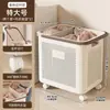Cesta de Lavandería para el Hogar, Cesta de Almacenamiento para Ropa Sucia, Alta Apariencia, Baño, Cuarto de Ducha, Divisor, Portaropa Móvil, Cesta de Lavado