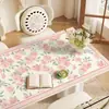 Mantel de Mesa Estilo Americano, Impermeable y a Prueba de Aceite, Mantel sin Lavado, Sensación de Lujo Ligero y Gama Alta, Protector de Mesa Rectangular para Mesa de Centro de Sala de Estar