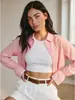 2026 Amazon Transfronterizo OZON Nuevo Cárdigan Camisa Casual Holgado de Hombros Caídos con Retazos de Encaje Rayado para Mujer